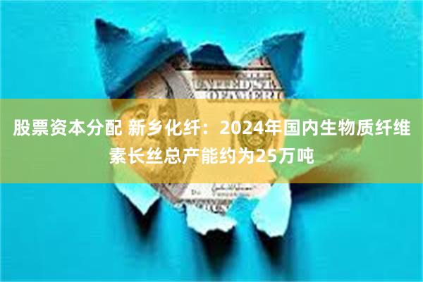 股票资本分配 新乡化纤：2024年国内生物质纤维素长丝总产能约为25万吨