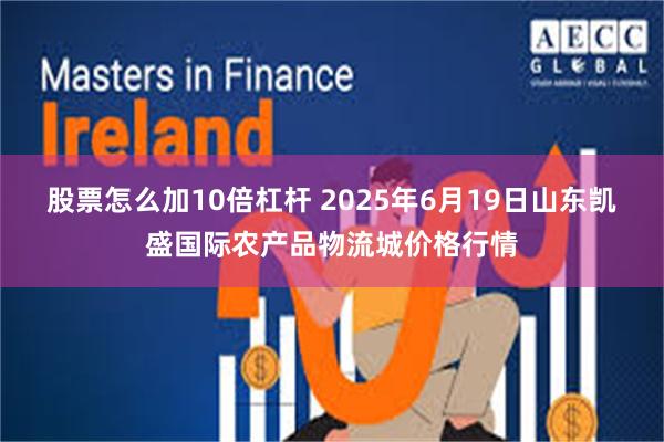 股票怎么加10倍杠杆 2025年6月19日山东凯盛国际农产品物流城价格行情