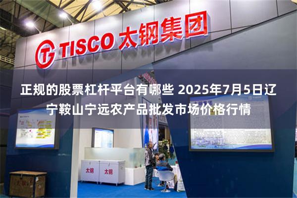 正规的股票杠杆平台有哪些 2025年7月5日辽宁鞍山宁远农产品批发市场价格行情